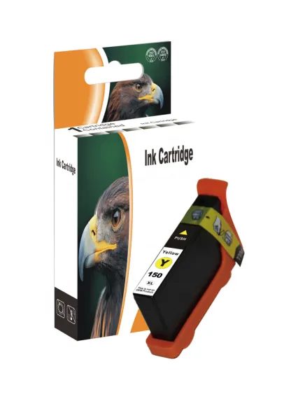 D&C LX-150 XL Y (Yellow), kompatible Tintenpatrone für Lexmark Pro 715, 910, 915 / Lexmark Interpret S415 / Lexmark Intuition S515