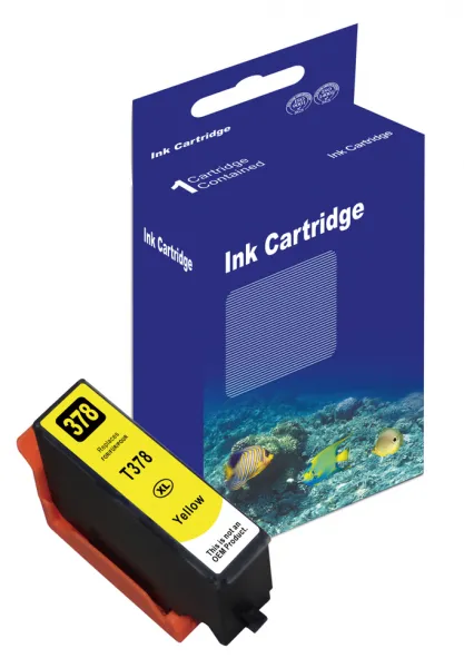 D&C T3784 XL Y (Yellow), kompatible Tintenpatrone für Epson Expression Photo HD XP-15000, XP-8000, XP-8005, XP-8500, XP-8500 Series, XP-8505, XP-8600, XP-8600 Series, XP-8605, XP-8700 Serie