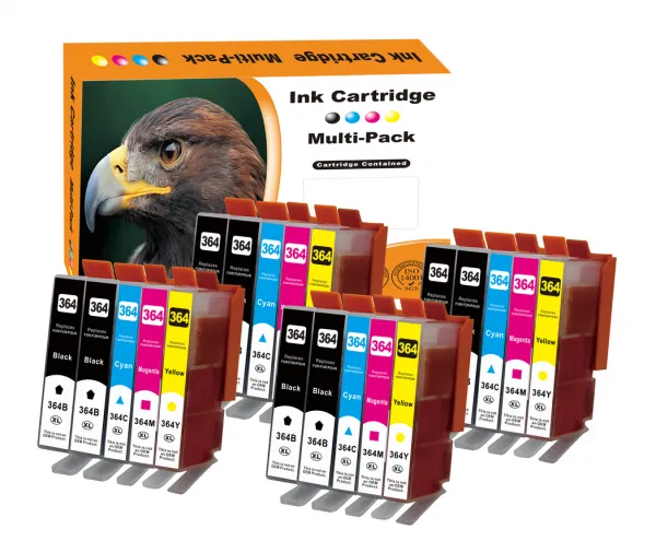D&C 364 XL (20er-Set), kompatible Tintenpatronen (8BK,4C,4M,4Y) HP 364 XL für HP Deskject 3520 3070A Photosmart 5510 5520 5524 7510 7520 6510 6520 5515 b110a b109a Officejet 4620 4622