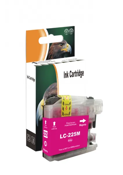 D&C LC-225 XL M (Magenta), kompatible Tintenpatrone für Brother MFC-J4620DW, MFC-J4420DW, MFC-J4625DW, MFC-J5625DW, MFC-J5720DW, MFC-J5320DW, MFC-J5620DW, DCP-J 4120 DW