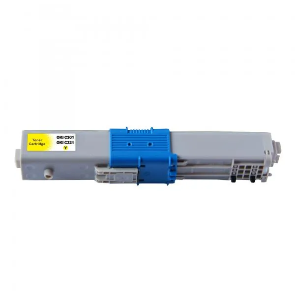 D&C Toner C301/321 Y, kompatibler Toner für OKI C 301DN, C 321DN, MULTIFUNZIONE MC332DN, MC342DN, MC342DNW