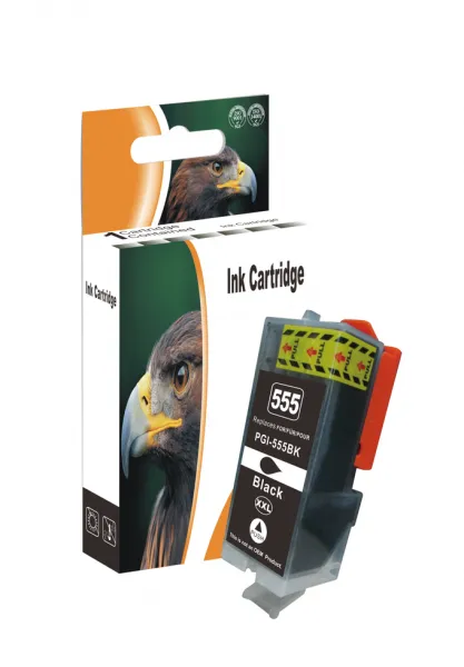 D&C PGI-555 XXL BK (Schwarz), kompatible Tintenpatrone für Canon GP 550 Series, GP 555, GP 600 Series, GP 605, imageRUNNER 550, 60, 600, 600 V, 7200 Series, 7229, 8070, Canon IR 600, IR 600 V, IR 7200 Series, IR 8070