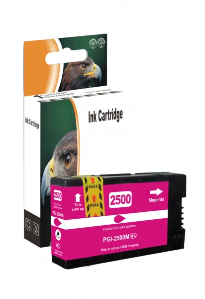 D&C PGI-2500 XL-Pigment M (Magenta), kompatible Tintenpatrone für Canon iB 4050, MB 5050, MB 5350, MB 5150, MB 5450, iB 4150, MB 5155, MB 5455