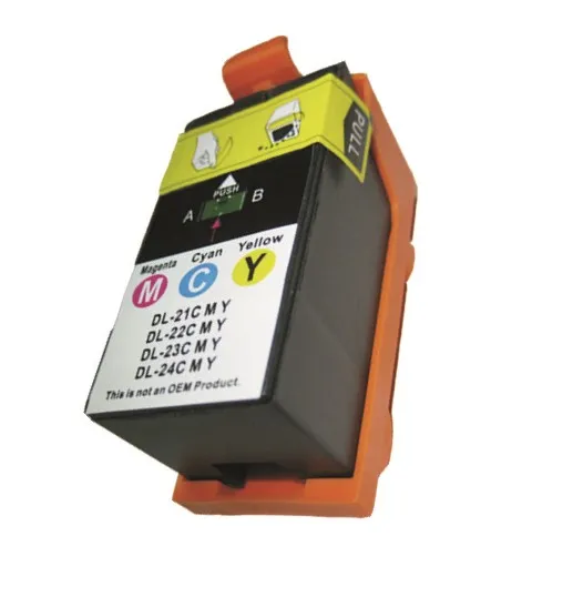 D&C DL 21/22/23/24 XL C (Color), kompatible Tintenpatrone für Dell All-In-One P513W, P713W, V313, V313W, V513W, V515W, V51, V715W