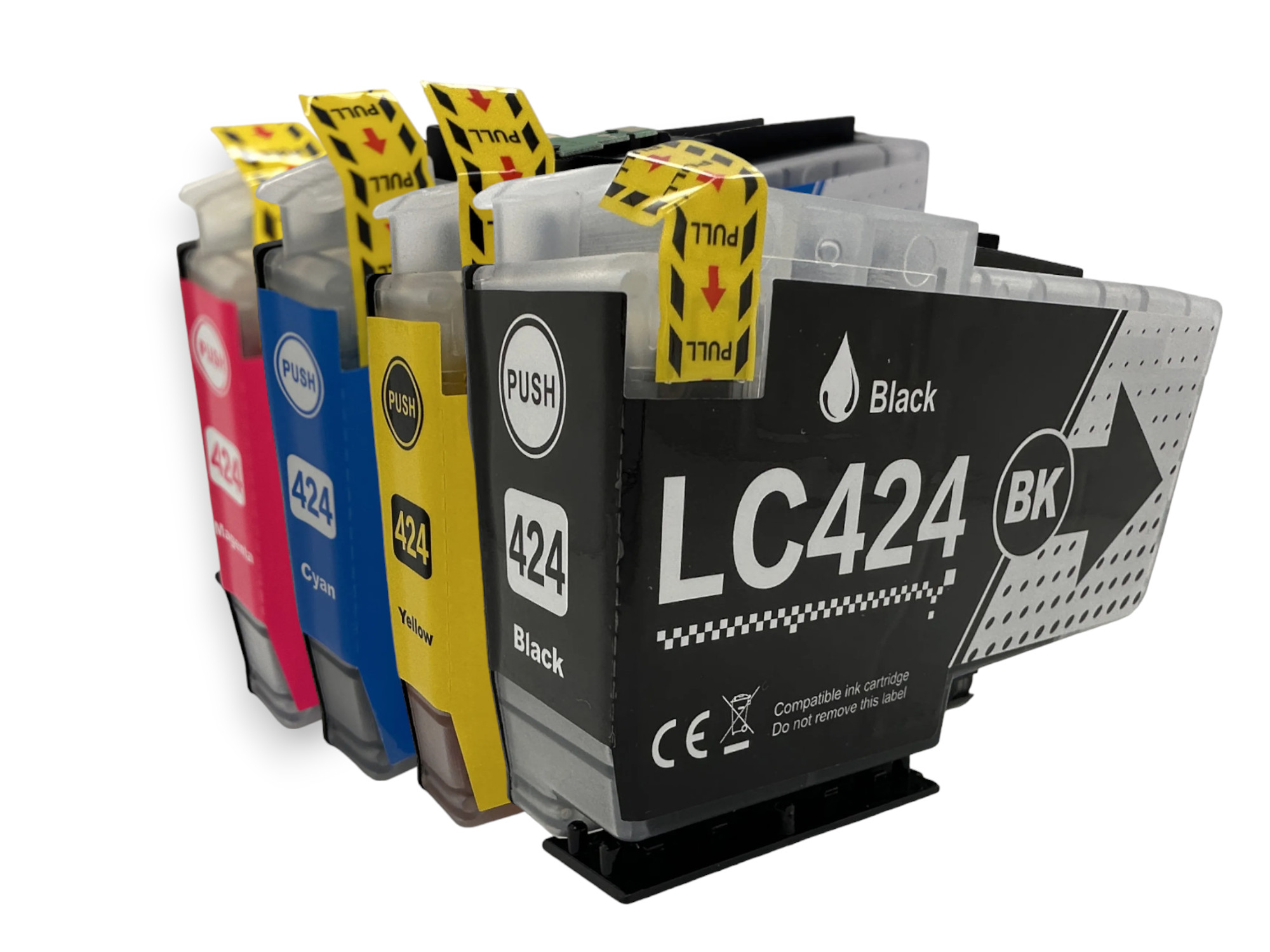 DC LC-424 (4er-Set) kompatible Tintenpatronen (1BK,1C,1M,1Y) für Brother DCP-J1200W, DCP-J1200WE